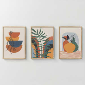 Πίνακας Alenza pakoworld τρίπτυχος με ψηφιακή εκτύπωση και πλαίσιο 33x1.5x48εκ-409-000174