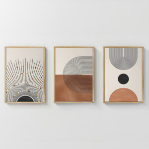 Πίνακας Jemba pakoworld τρίπτυχος με ψηφιακή εκτύπωση και πλαίσιο 33x1.5x48εκ-409-000175