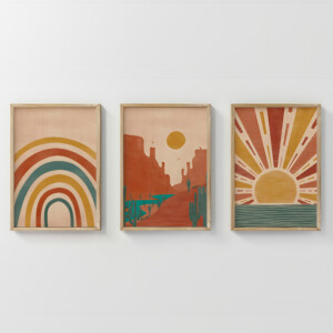 Πίνακας Jecko  pakoworld τρίπτυχος με ψηφιακή εκτύπωση και πλαίσιο 33x1.5x48εκ-409-000179