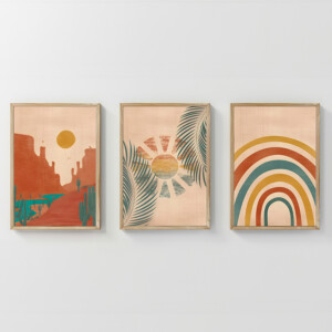 Πίνακας Delea pakoworld τρίπτυχος με ψηφιακή εκτύπωση και πλαίσιο 33x1.5x48εκ-409-000182