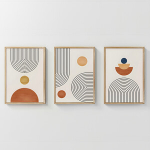 Πίνακας Lenda  pakoworld τρίπτυχος με ψηφιακή εκτύπωση και πλαίσιο 33x1.5x48εκ-409-000187