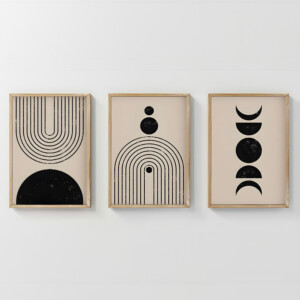 Πίνακας Aregon  pakoworld τρίπτυχος με ψηφιακή εκτύπωση και πλαίσιο 33x1.5x48εκ-409-000188