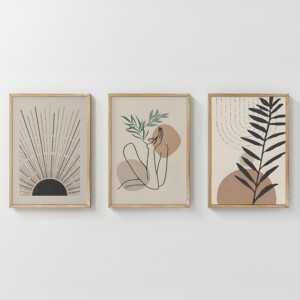 Πίνακας Gonma pakoworld τρίπτυχος με ψηφιακή εκτύπωση και πλαίσιο 33x1.5x48εκ-409-000189