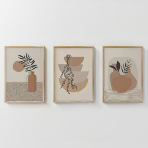 Πίνακας Derzy pakoworld τρίπτυχος με ψηφιακή εκτύπωση και πλαίσιο 33x1.5x48εκ-409-000192