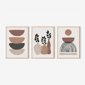 Πίνακας Yenia  pakoworld τρίπτυχος με ψηφιακή εκτύπωση και πλαίσιο 33x1.5x48εκ-409-000200