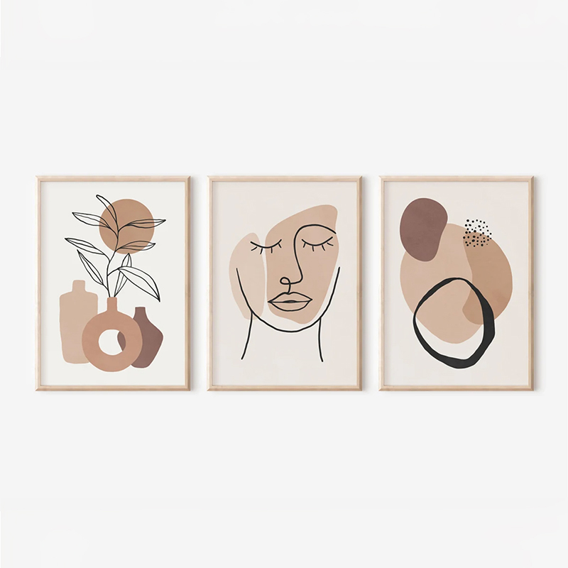 Πίνακας Grende  pakoworld τρίπτυχος με ψηφιακή εκτύπωση και πλαίσιο 33x1.5x48εκ-409-000238