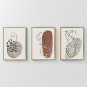 Πίνακας Aelra pakoworld τρίπτυχος με ψηφιακή εκτύπωση και πλαίσιο 33x1.5x48εκ-409-000253