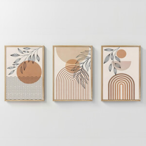 Πίνακας Zephra pakoworld τρίπτυχος με ψηφιακή εκτύπωση και πλαίσιο 33x1.5x48εκ-409-000259