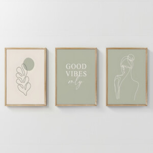 Πίνακας Veyra pakoworld τρίπτυχος με ψηφιακή εκτύπωση και πλαίσιο 33x1.5x48εκ-409-000262