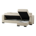 Γωνιακός καναπές-κρεβάτι αναστρέψιμος Dumma pakoworld ύφασμα κρεμ 226x148x86εκ-418-000004