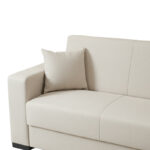 Γωνιακός καναπές-κρεβάτι αναστρέψιμος Dumma pakoworld ύφασμα κρεμ 226x148x86εκ-418-000004