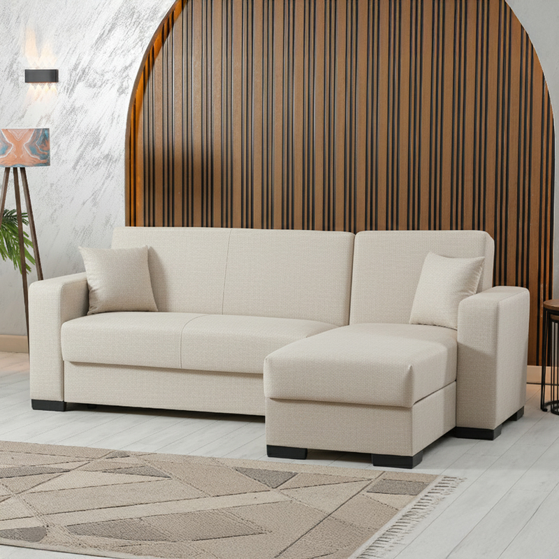 Γωνιακός καναπές-κρεβάτι αναστρέψιμος Dumma pakoworld ύφασμα κρεμ 226x148x86εκ-418-000004 Γωνιακός καναπές-κρεβάτι αναστρέψιμος Dumma pakoworld ύφασμα κρεμ 226x148x86εκ-418-000004