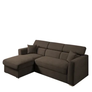 Καναπές Γωνιακός ArteLibre Αριστερή Γωνία AUDREY Σκούρο Καφέ 243x174x80/91cm - Image 3