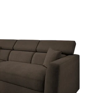 Καναπές Γωνιακός ArteLibre Αριστερή Γωνία AUDREY Σκούρο Καφέ 243x174x80/91cm - Image 6