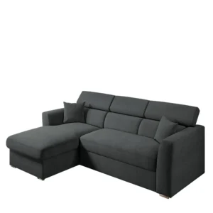 Καναπές Γωνιακός ArteLibre Αριστερή Γωνία AUDREY Σκούρο Γκρι 243x174x80/91cm - Image 3