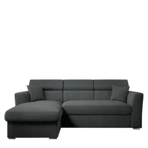 Καναπές Γωνιακός ArteLibre Αριστερή Γωνία AUDREY Σκούρο Γκρι 243x174x80/91cm
