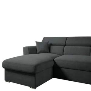 Καναπές Γωνιακός ArteLibre Αριστερή Γωνία AUDREY Σκούρο Γκρι 243x174x80/91cm - Image 5