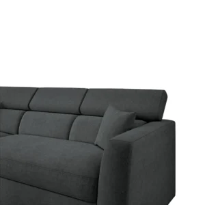 Καναπές Γωνιακός ArteLibre Αριστερή Γωνία AUDREY Σκούρο Γκρι 243x174x80/91cm - Image 6