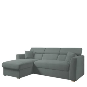 Καναπές Γωνιακός ArteLibre Αριστερή Γωνία AUDREY Ανοιχτό Γκρι 243x174x80/91cm - Image 2