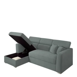 Καναπές Γωνιακός ArteLibre Αριστερή Γωνία AUDREY Ανοιχτό Γκρι 243x174x80/91cm - Image 4