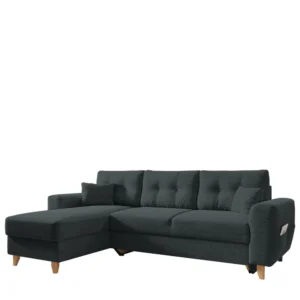 Καναπές Γωνιακός ArteLibre Αναστρέψιμη Γωνία JESSIE 235x160x85cm Σκούρο Γκρι - Image 2