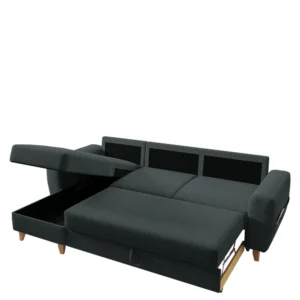 Καναπές Γωνιακός ArteLibre Αναστρέψιμη Γωνία JESSIE 235x160x85cm Σκούρο Γκρι - Image 4