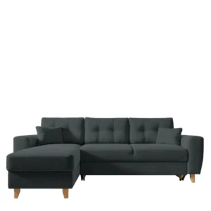 Καναπές Γωνιακός ArteLibre Αναστρέψιμη Γωνία JESSIE 235x160x85cm Σκούρο Γκρι