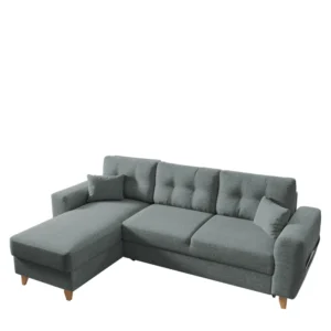 Καναπές Γωνιακός ArteLibre Αναστρέψιμη Γωνία JESSIE 235x160x85cm Ανοιχτό Γκρι - Image 3