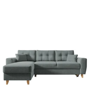 Καναπές Γωνιακός ArteLibre Αναστρέψιμη Γωνία JESSIE 235x160x85cm Ανοιχτό Γκρι