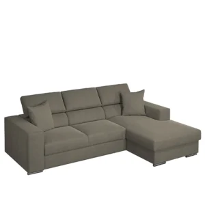 Καναπές Κρεβάτι Γωνιακός ArteLibre Δεξιά Γωνία ELOISE Taupe 260x170x75-90cm - Image 2