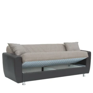 Καναπές Κρεβάτι Τριθέσιος ArteLibre JUAN Καφέ/Μπεζ 210x84x86cm - Image 3