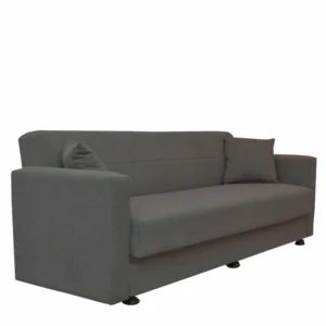 Καναπές Κρεβάτι ArteLibre AMETHYST Τριθέσιος Σκούρο Γκρι 214x78x78cm - Image 2