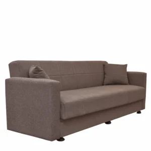 Καναπές Κρεβάτι ArteLibre AMETHYST Τριθέσιος Cappuccino 214x78x78cm - Image 2