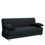 Καναπές Κρεβάτι Τριθέσιος ArteLibre LAURA ΙΙ Μαύρο 190x84x86cm - Image 2