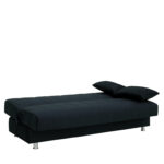 Καναπές Κρεβάτι Τριθέσιος ArteLibre LAURA ΙΙ Μαύρο 190x84x86cm - Image 4