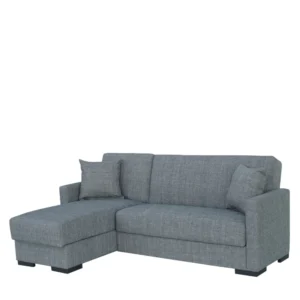 Καναπές Κρεβάτι Γωνιακός ArteLibre OASIS Με Αποθηκευτικό Χώρο Γκρι Ύφασμα 200x84x84cm - Image 2