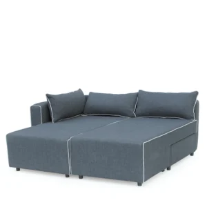 Καναπές Γωνιακός ArteLibre Αναστρέψιμη Γωνία THIAGO Γκρι/Λευκό 101x250x97cm - Image 2