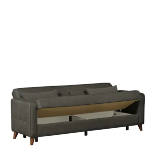 Καναπές Κρεβάτι Τριθέσιος ArteLibre GABRIEL 3S Γκρι 216x79x81cm - Image 2