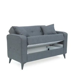 Καναπές Κρεβάτι Διθέσιος ArteLibre GABRIEL 2S Γκρι 146x79x81cm - Image 2