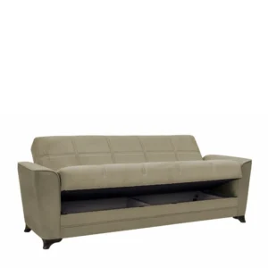 Καναπές Κρεβάτι Τριθέσιος ArteLibre JULIAN 3S Ανοιχτό Καφέ 232x85x90cm - Image 2