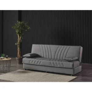 Καναπές Κρεβάτι Τριθέσιος ArteLibre JORGE Γκρι 180x78x80cm - Image 5