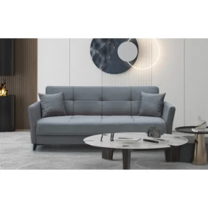 Καναπές Κρεβάτι Τριθέσιος ArteLibre JAVIER 3S Γκρι 210x84x86cm - Image 5