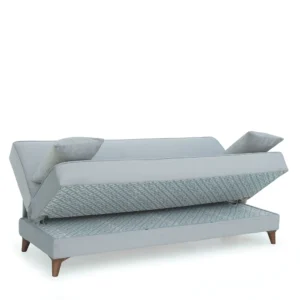 Καναπές Κρεβάτι Τριθέσιος ArteLibre LEO Ανοιχτό Γκρι 190x84x86cm - Image 3