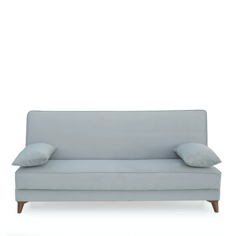 Καναπές Κρεβάτι Τριθέσιος ArteLibre LEO Ανοιχτό Γκρι 190x84x86cm