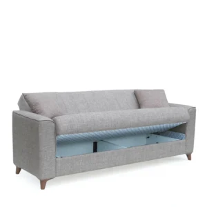 Καναπές Κρεβάτι Τριθέσιος ArteLibre GERARDO Καφέ 210x84x86cm - Image 3