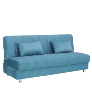 Καναπές Κρεβάτι Τριθέσιος ArteLibre LAURA Πετρόλ 190x84x86cm - Image 2