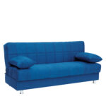 Καναπές Κρεβάτι Τριθέσιος ArteLibre LAURA Μπλε 190x84x86cm - Image 2