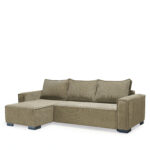 Καναπές Κρεβάτι Γωνιακός ArteLibre HARPER Αναστρέψιμος Μπεζ 271x160x94cm - Image 2