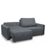 Καναπές Κρεβάτι Τριθέσιος ArteLibre SHELBY Γκρι 215x110x90cm - Image 3