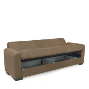 Καναπές Κρεβάτι Τριθέσιος ArteLibre HOMER Μπεζ 226x78x78cm - Image 3